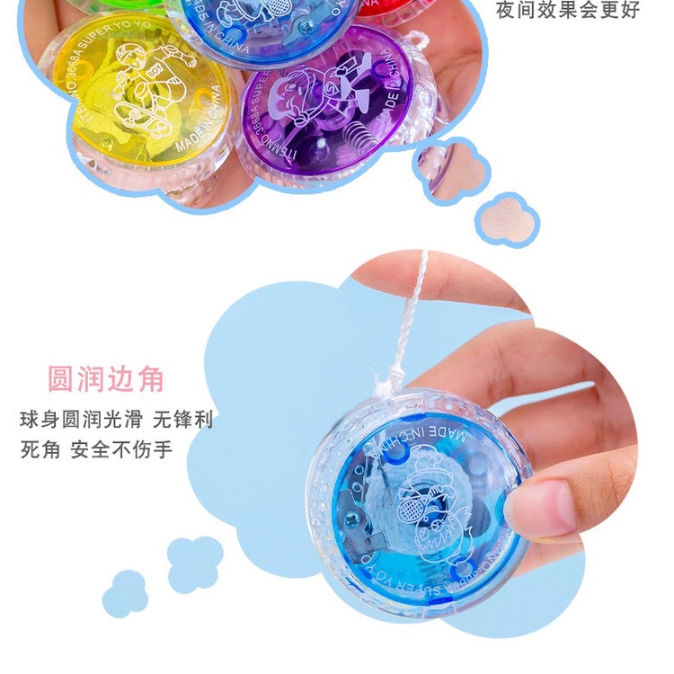 Đồ chơi con quay Super YOYO tuổi thơ có đèn Led phát sáng nhiều màu sắc cho bé KingKids