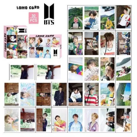 Lomo BTS nhóm nhiều mẫu 1 hộp 30 tấm