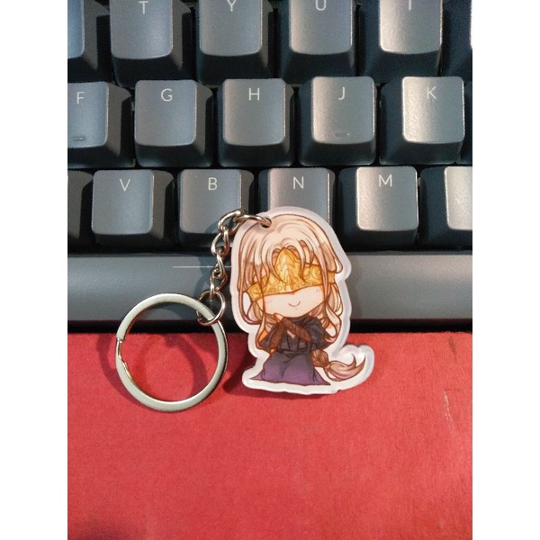 Móc Khóa, móc trang trí balo DarkSoul "Fire Keeper" Chibi nhựa cứng Mica