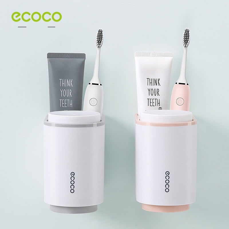 Giá Treo Bàn Chải Đánh Răng, Cốc Đựng Bàn Chải ECOCO Dính Tường Siêu Bền Siêu Chắc Chắc