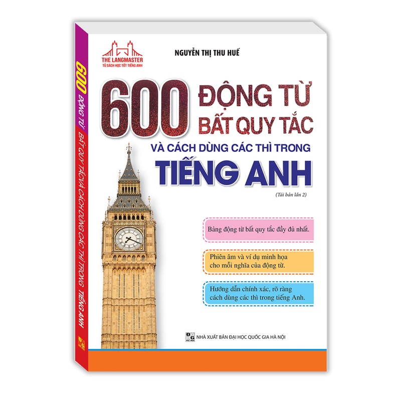 Sách - The Langmaster - 600 động từ bất quy tắc và cách dùng các thì trong tiếng Anh