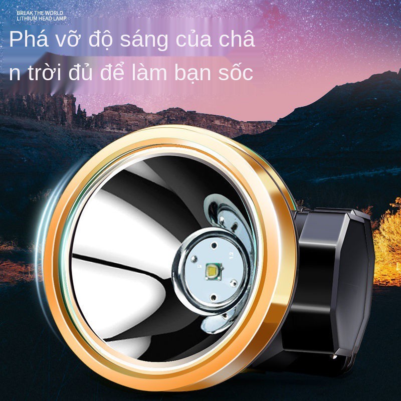 Đèn pha Yage mạnh có thể sạc lại, độ sáng cao gắn trên đầu đa chức năng LED chống thấm nước hoạt động sửa chữa xe đ