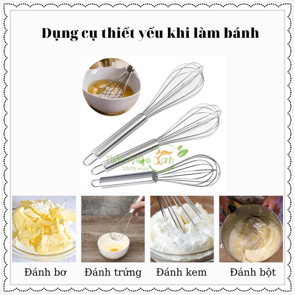Đánh trứng cầm tay inox không gỉ tiện dụng và an toàn