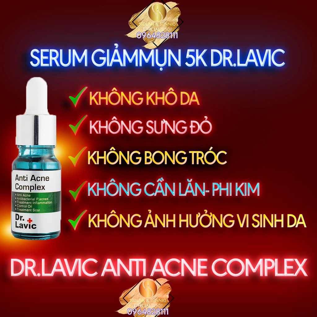 Serum xóa thâm, giảm mụn DR.LAVIC - BEAU SHOP giúp thu nhỏ lỗ chân lông, tái tạp da- Serum 5P, 5K, Step 2, Step 3
