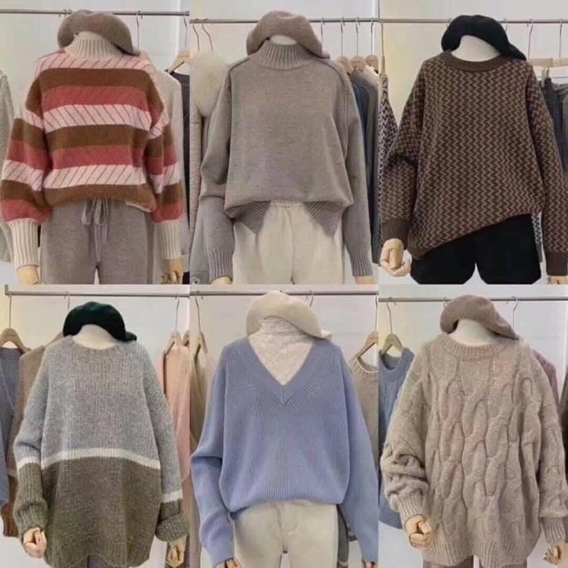 (SẢN PHẨM CHỐT LIVE) Áó len nữ freesize - Áo Cadigan dáng dài, dáng ngắn - Len gile, cổ lọ nhiều màu sắc trẻ trung ấm áp | BigBuy360 - bigbuy360.vn