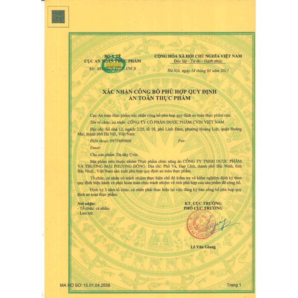 Dạ dày Cvin hộp 30 gói x 5g