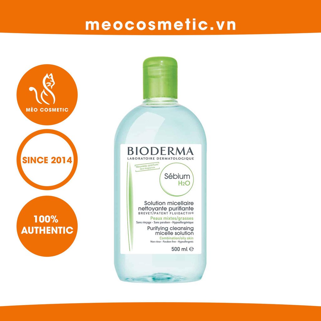 Nước Tẩy Trang Bioderma 500ml Hồng  Créaline H20 - Nước Tẩy Trang Cho Mọi Loại Da (100ml ~ 500ml)