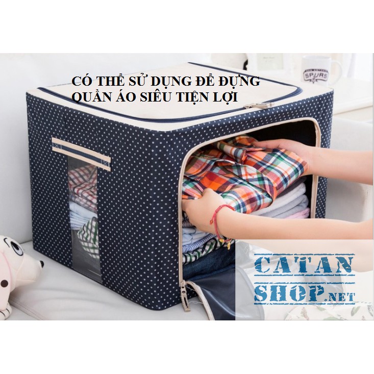 Túi Vải Đựng Đồ, quần áo, Chăn Màn Có Khung thép Chắc Chắn, chống thấm nước, Độ Bền Cao GD433-TCM-Khungsat