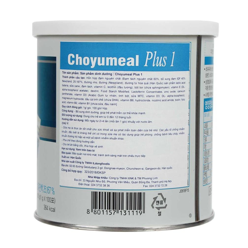 Sữa Non ILDONG FOODIS Choyumeal Plus 1 - Hộp 100 Gói x 1g