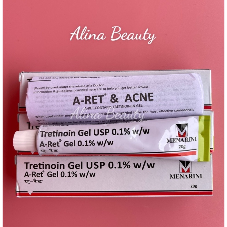 Gel ngừa lão hóa, giảm mụn Tretinoin Aret USP Gel 0.1%, 0.05%, 0.025% 20g