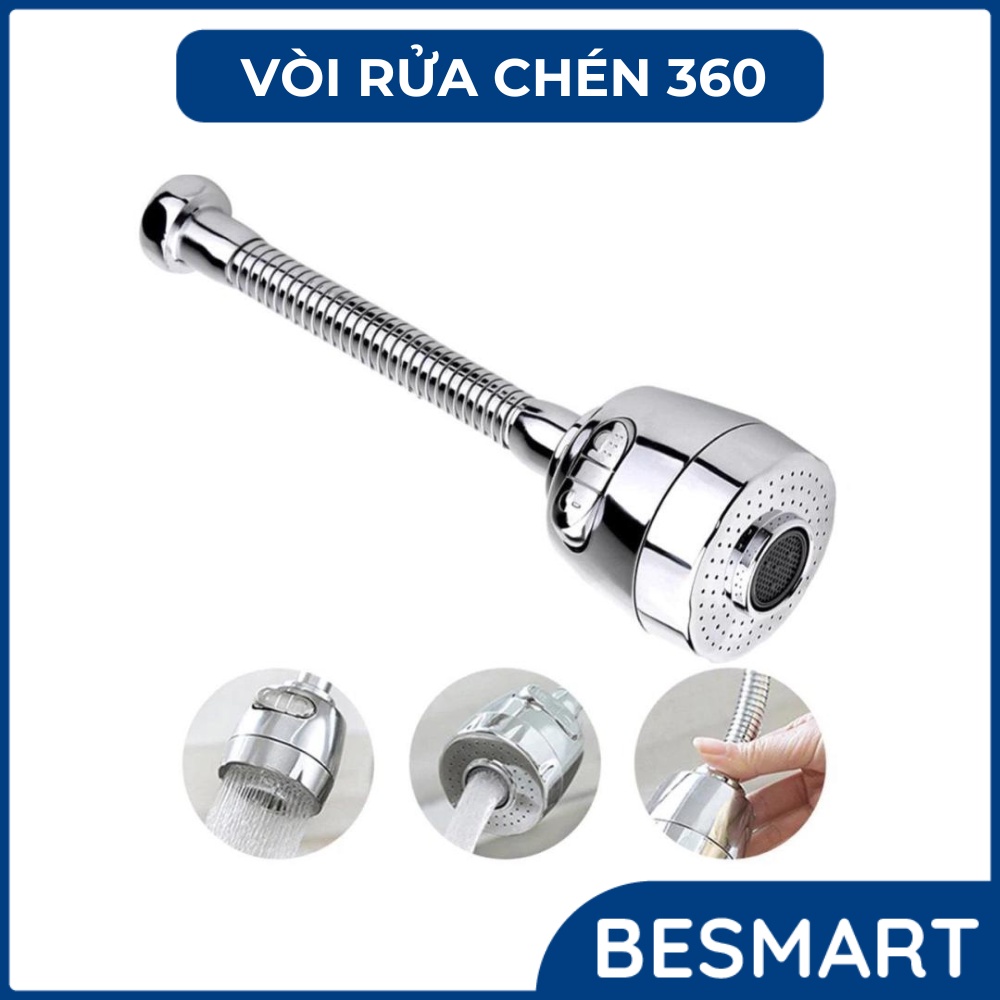 Vòi Rửa Chén 360 Độ Tặng Kèm Đầu Nối Besmart