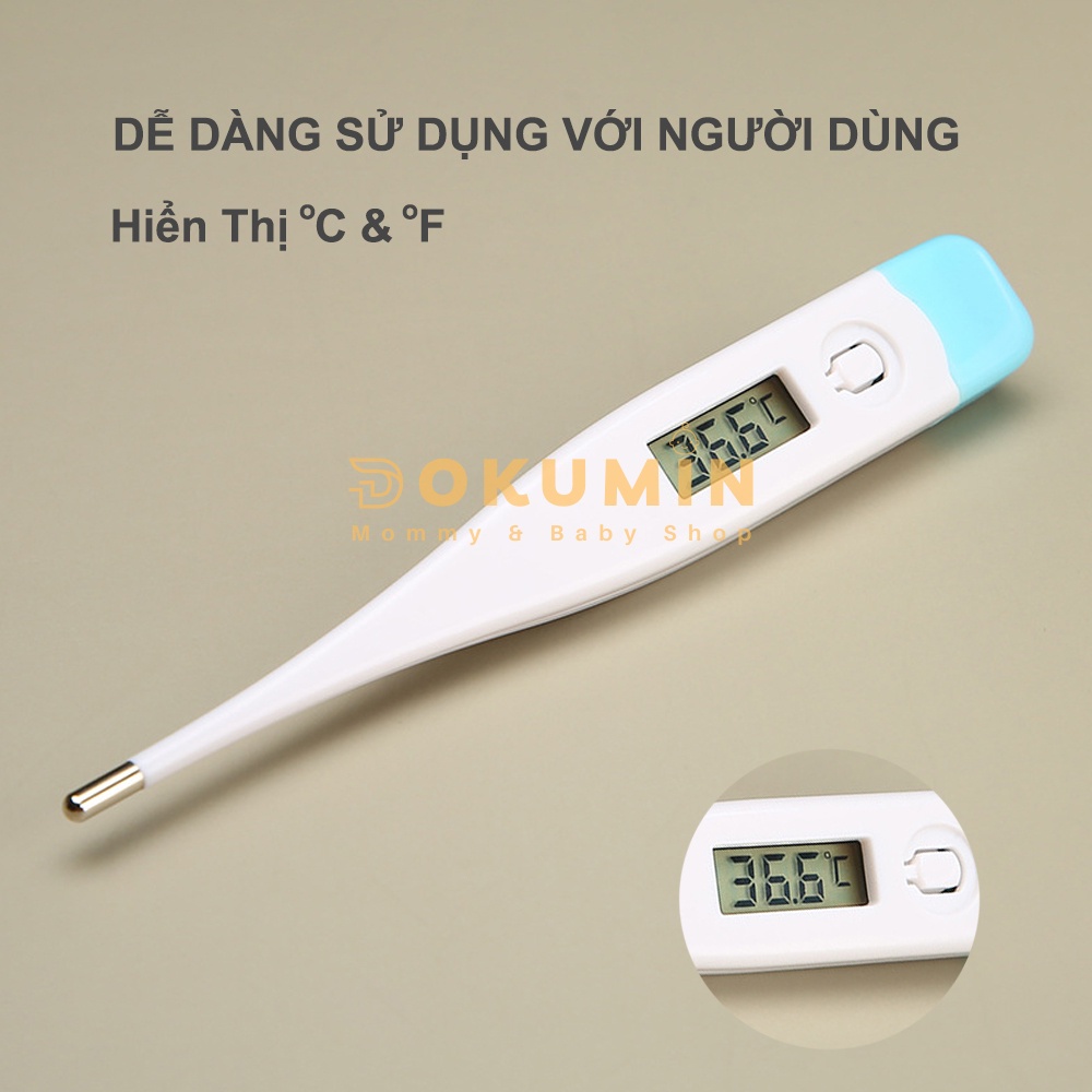 Nhiệt kế điện tử cho bé đo nhiệt độ không thuỷ ngân an toàn cho bé DOKUMIN NKDT00135