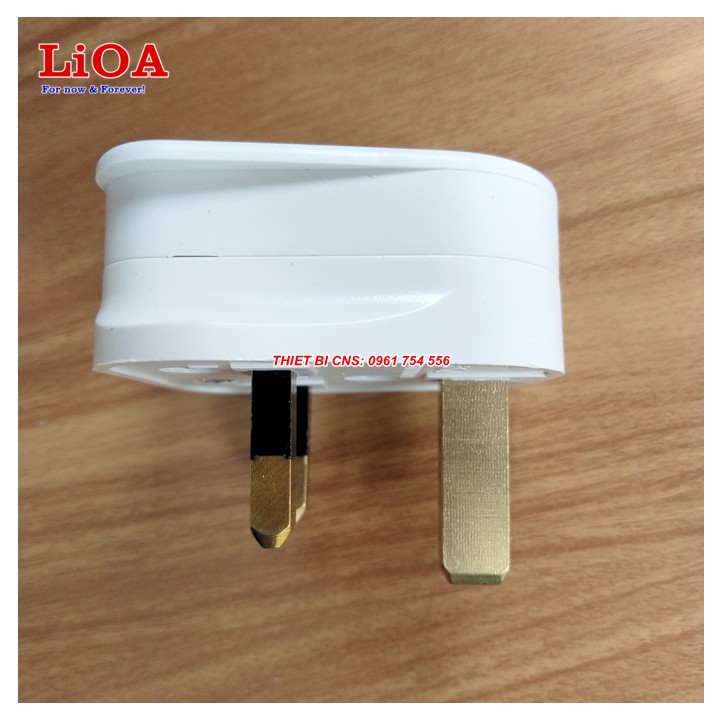 Phích cắm điện 3 chấu LiOA - Tiêu chuẩn châu Âu - Kiểu Anh - PUK