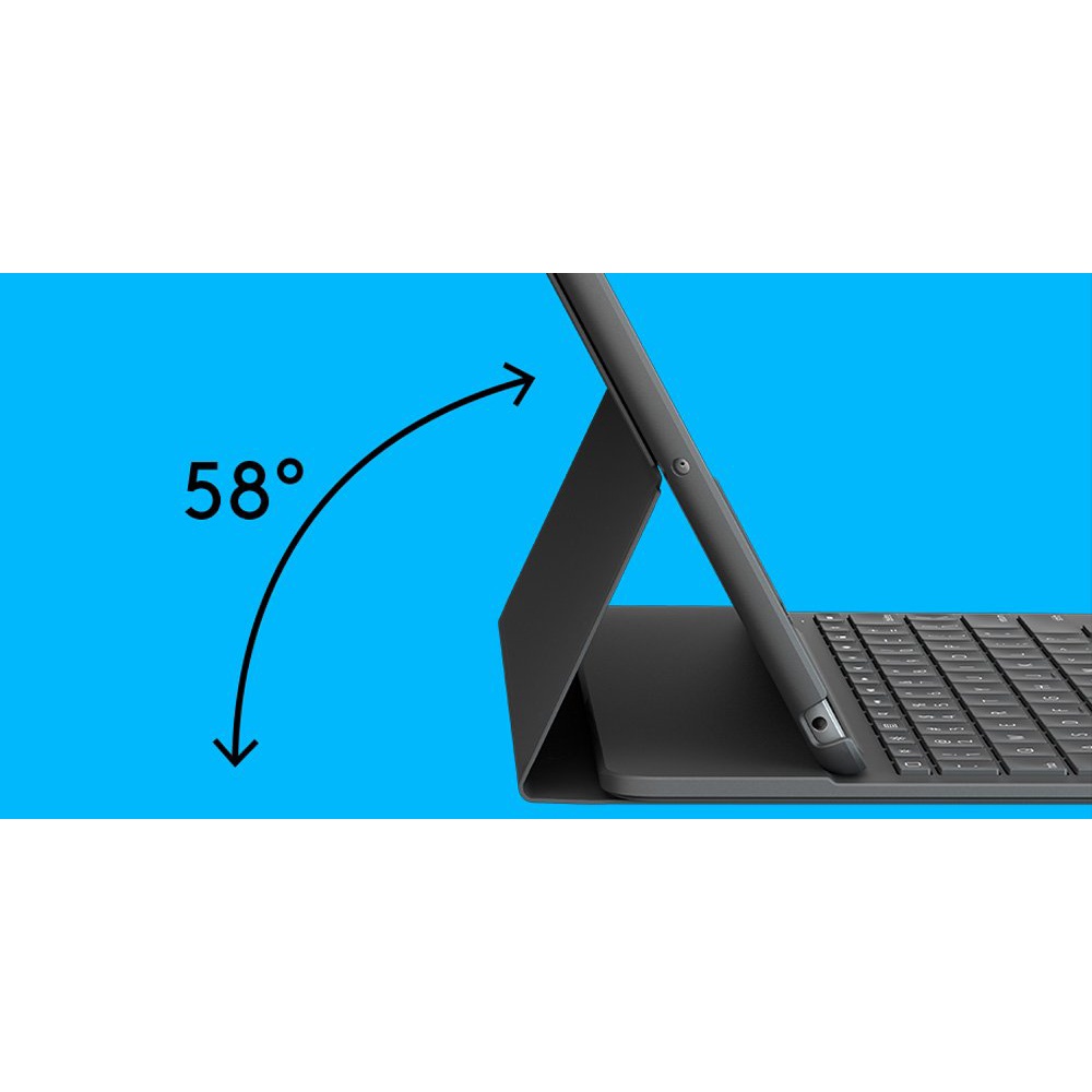 Bàn phím Logitech SLIM FOLIO FOR IPAD 7TH GEN - Hàng Chính Hãng