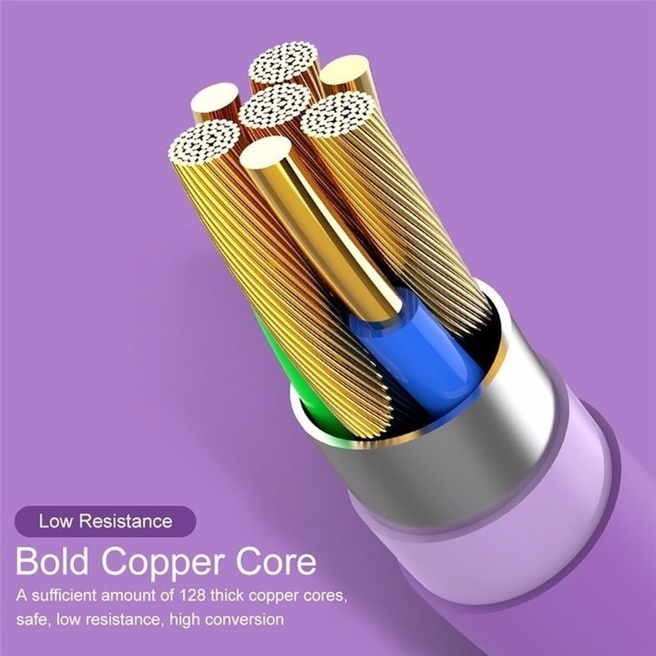 Dây sạc nhanh đồng bộ dữ liệu USB-C 3A cho điện thoại thông minh For iPhone Android