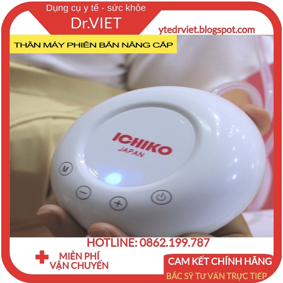 Máy Hút Sữa ICHIKO Điện Đôi Nhật Bản Model M3 chính hãng- Chế độ hút sữa thông minh,kiểu dáng bình thiết kế tiện dụng