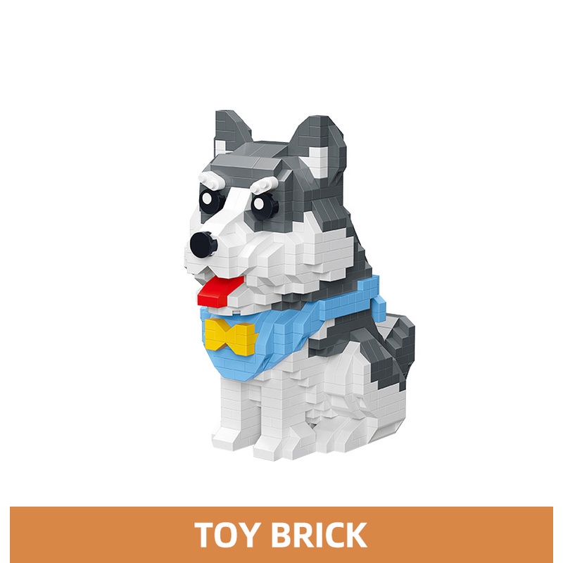 Bộ đồ chơi lắp ráp SLUBAN hình chó Corgi/ Husky/ mèo đáng yêu làm quà tặng