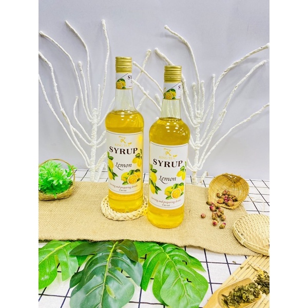 SIRO CHANH VÀNG Pha Chế(Sirup Lemon)KingTea.XT- Chai 800ml