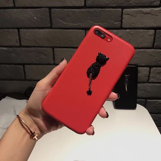 Ốp lưng dẻo mèo mặt lưng giả da - Iphone 6, 6plus, 7, 7plus, 8, 8plus, X