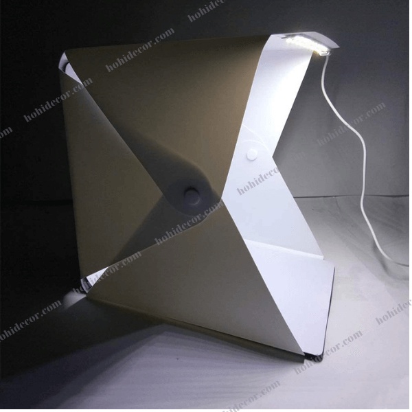 Hộp Chụp Ảnh Sản Phẩm, Box Chụp Hình Có Đèn Led, Lồng Puluz Mini 20x20 Cm Xếp Gọn - HoHi Decor