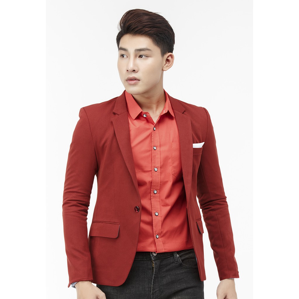 Áo vest nam Titishop AVN115 màu đỏ đậm cài nút
