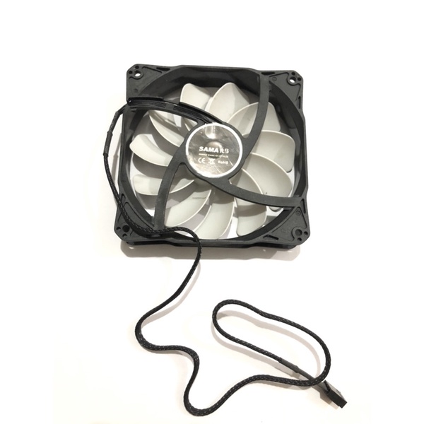 Fan SAMA cho máy tính 12cm 12V 0.2A cánh đen và trắng