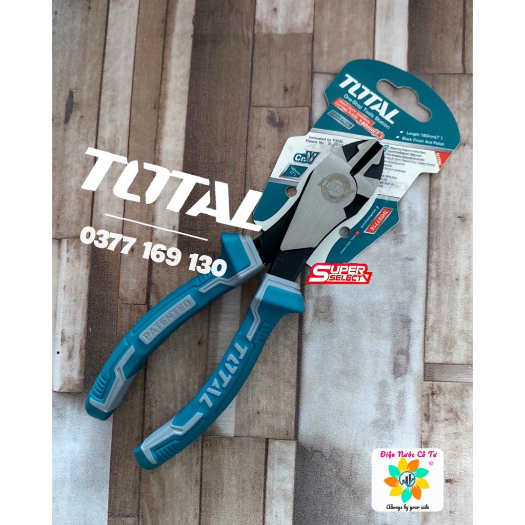 Kìm cắt cao cấp thép CR-V 7inch Total THT230706