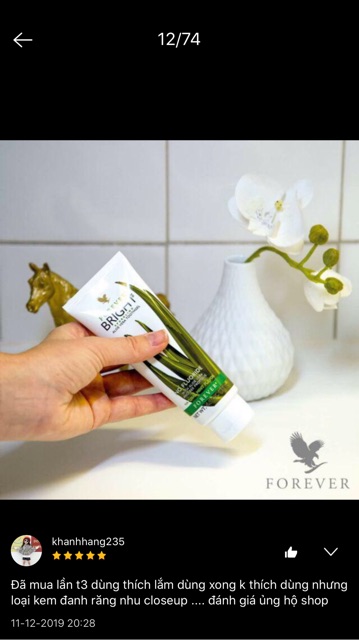 [RẺ VÔ ĐỊCH] Kem đánh răng lô hội Forever Bright Toothgel #028FLP