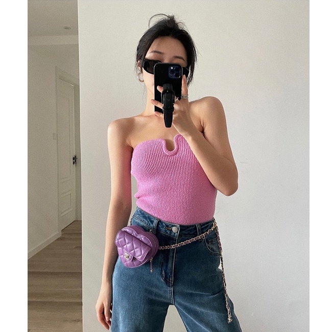 Áo Dệt Kim Dáng Ngắn Phong Cách Thời Trang Hàn Quốc