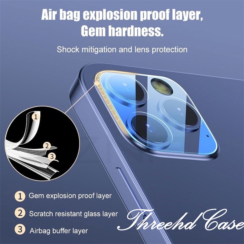 Kính Cường Lực Siêu Mỏng HD 2021 Bảo Vệ Ống Kính Máy Ảnh Cho iPhone 13 12 11 Pro Max Xs Max X Xs Xr SE 2020 7 8 6 6s Plus