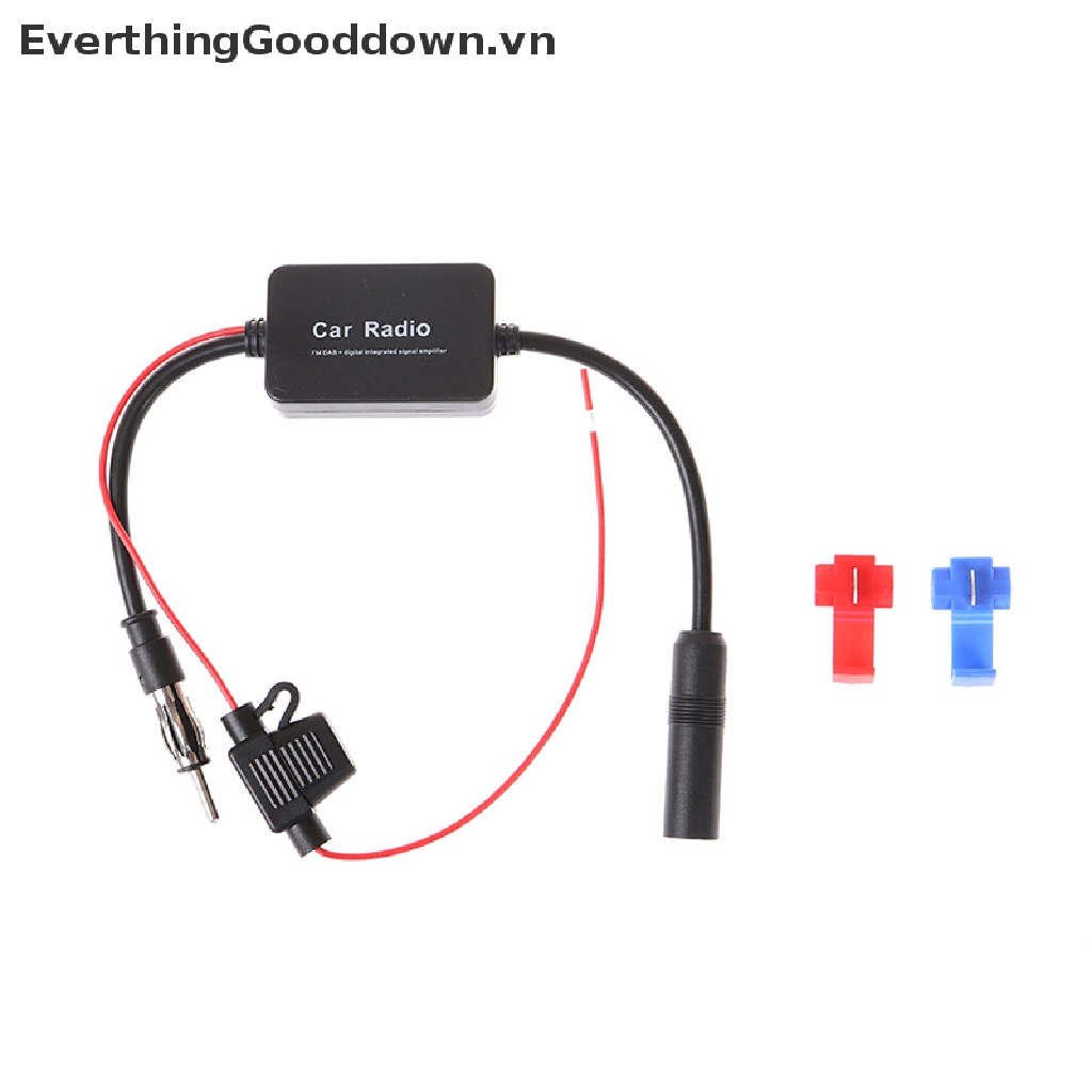 Everthinggooddown Ăng Ten Khuếch Đại Tín Hiệu FM &amp; AM Cho Xe Hơi