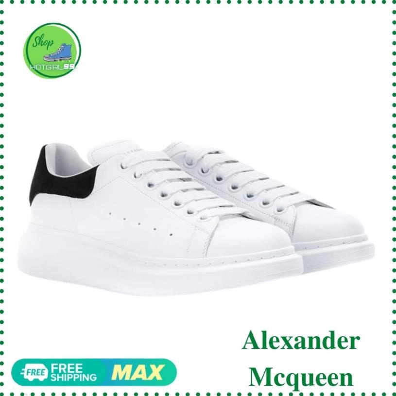 Giày mc queen trắng gót nhung đen tăng chiều cao 5cm nam nữ giá rẻ siêu chât êm chân thoán khí I ' [