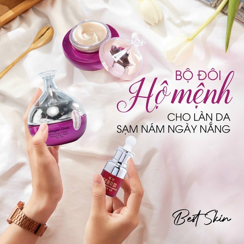 Kem dưỡng Collagen Diva x Serum VitC BỘ ĐÔI “HỘ MỆNH” CHO LÀN DA SẠM NÁM NGÀY NẮNG