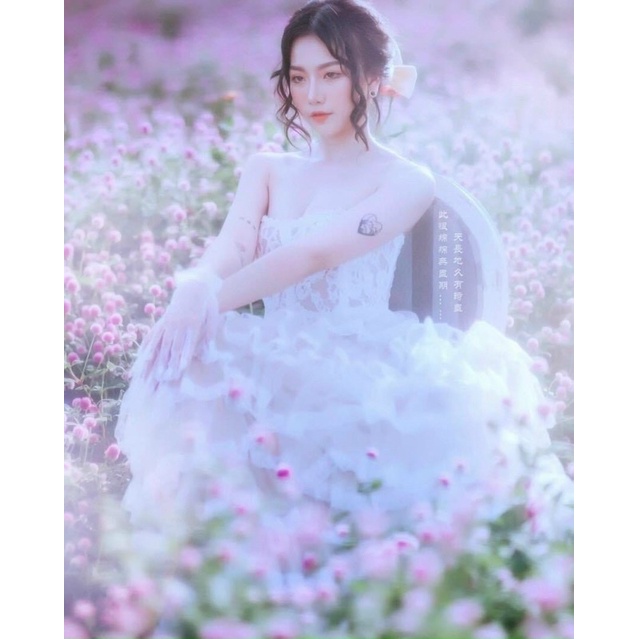 VIDEO THẬT🤍 Set công chúa: áo ren ống đan dây + chân váy maxi tầng xoè bồng  chuẩn hình