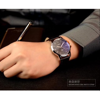 Đồng hồ nam YAZOLE 332 Đen thanh lịch chống nước