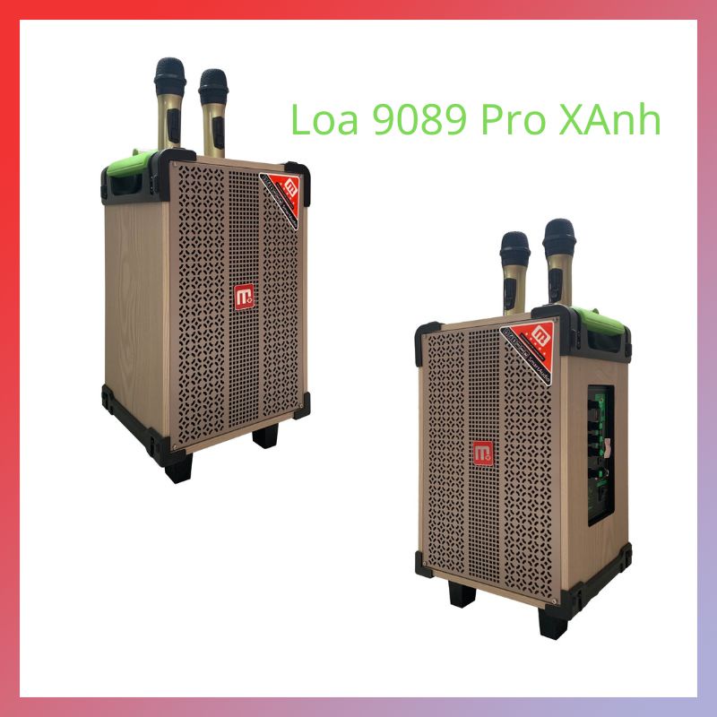 Loa Kéo Malata M+9089 pro xanh Công Suất Lớn Tặng Kèm 2 Micro Không Dây (tùy dòng)