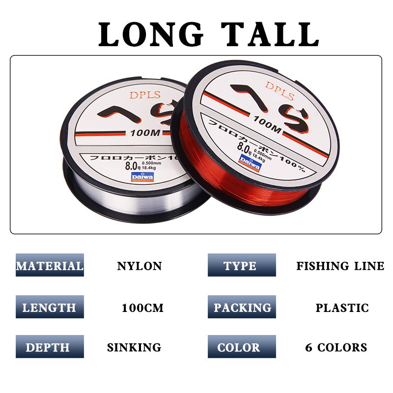 1 Cuộn Dây Câu Cá 100m daiwa Chất Lượng Cao