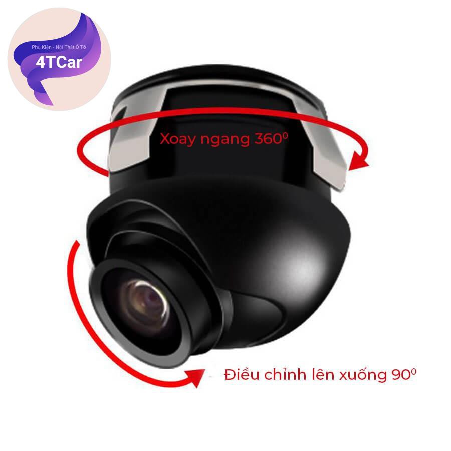 Camera XL 360 xoay 360 độ cặp lề ( lắp 2 bên gương ) có dây cắt vạch , đảo chiều dùng màn dvd , màn taplo