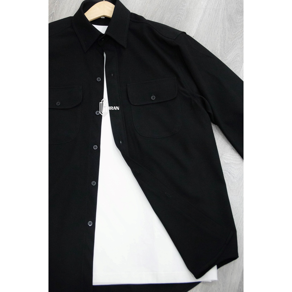 COMBO SET 2 MÓN | ÁO SƠ MI NAM CAO CẤP + ÁO THUN TRƠN VẢI DÀY | GIRAN