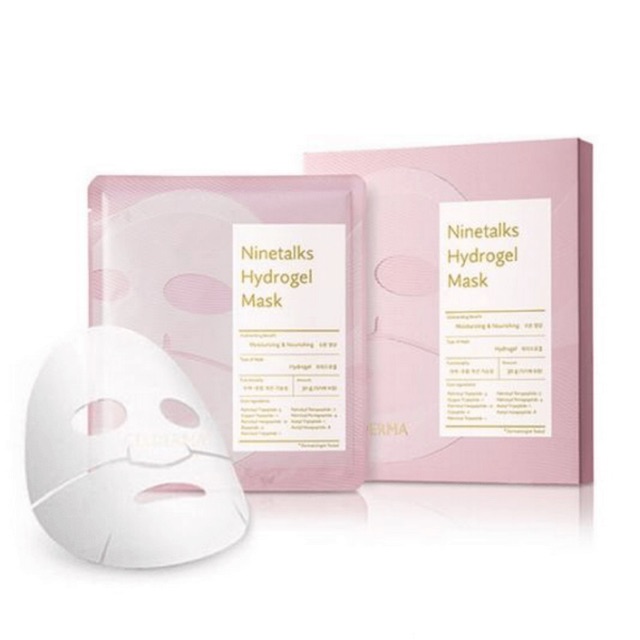 [Date 2023] Hộp 4 miếng mặt nạ thạch Celderma hồng Ninetalks Hydrogel Mask | Thế Giới Skin Care