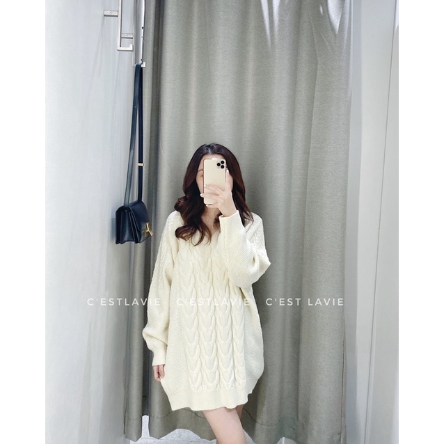 Áo len vặn thừng dáng dài | BigBuy360 - bigbuy360.vn