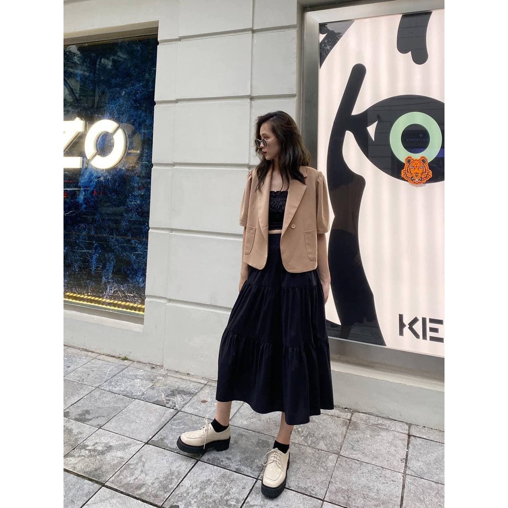 Áo Vest Tay Lửng Phom Suông Trẻ Trung (NUDE) | BigBuy360 - bigbuy360.vn