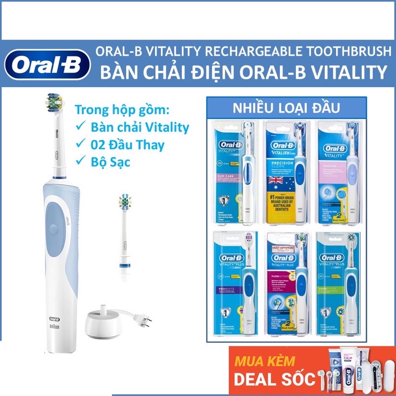 Bàn chải điện Oral-B Vitality hàng Úc chính hãng
