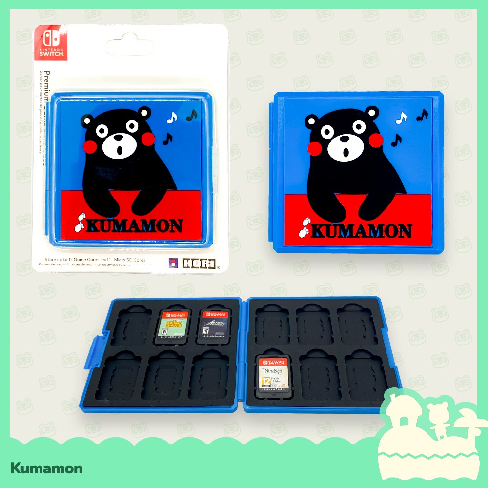 [Sẵn VN - NowShip] Hori Phụ Kiện Hộp Băng Thẻ Game Di Động 12 Khoang Cho Nintendo Switch NS, Switch Lite Kumamon