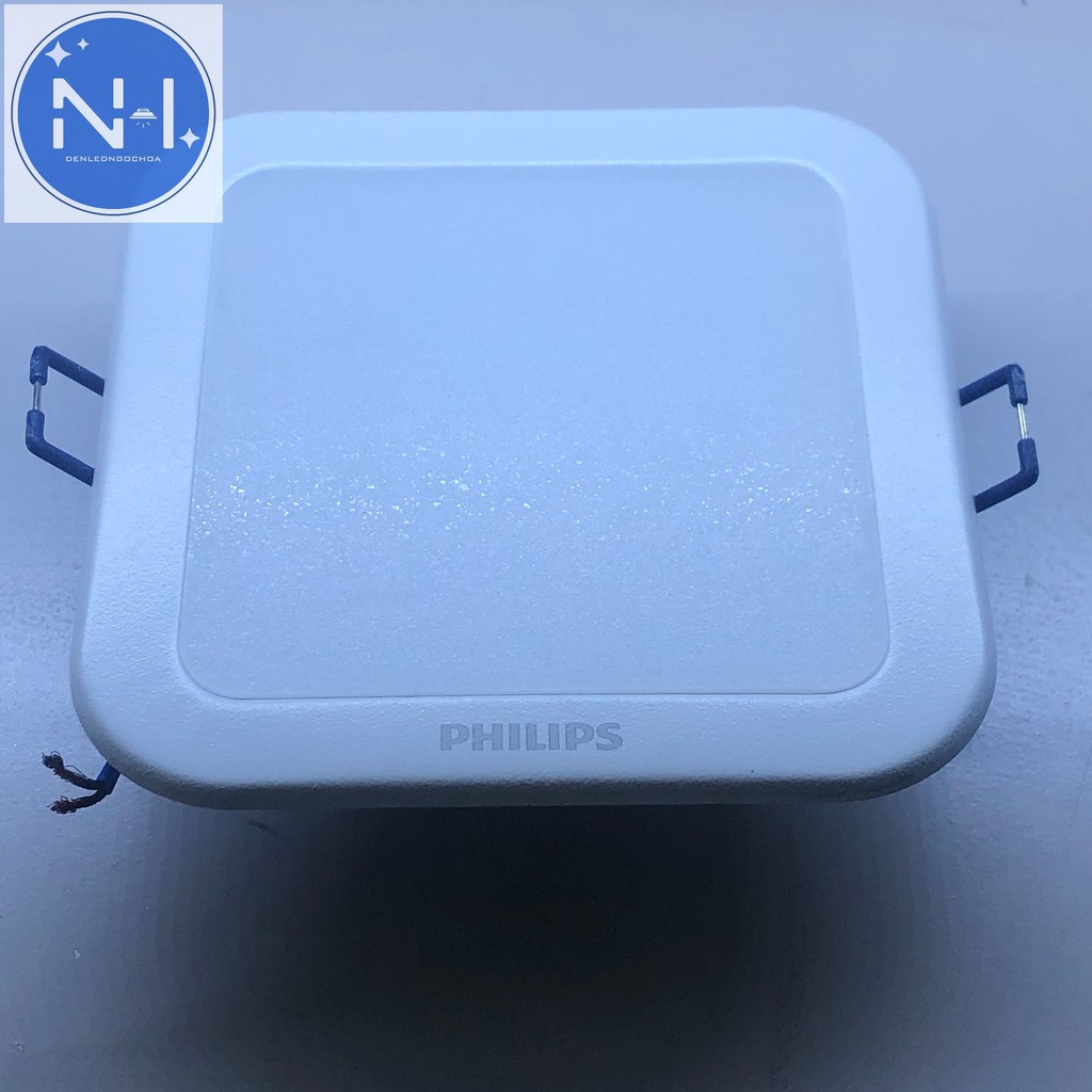 Đèn Âm Trần Vuông PHILIPS DN027B 7W - D100 - Ánh Sáng Trắng/Vàng/Trung Tính - Bảo Hành 2 Năm