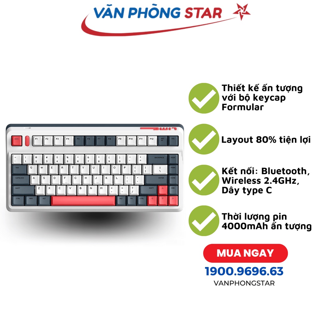 Bàn phím cơ không dây iQunix L80 Formular RGB
