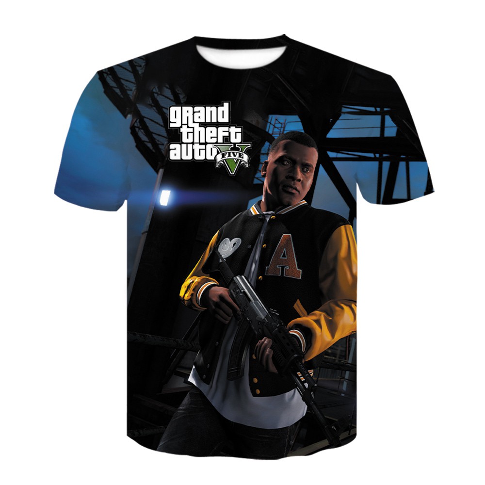 áo thun nữ 3d Grand Inft Auto Game Top Clothing Gta 5