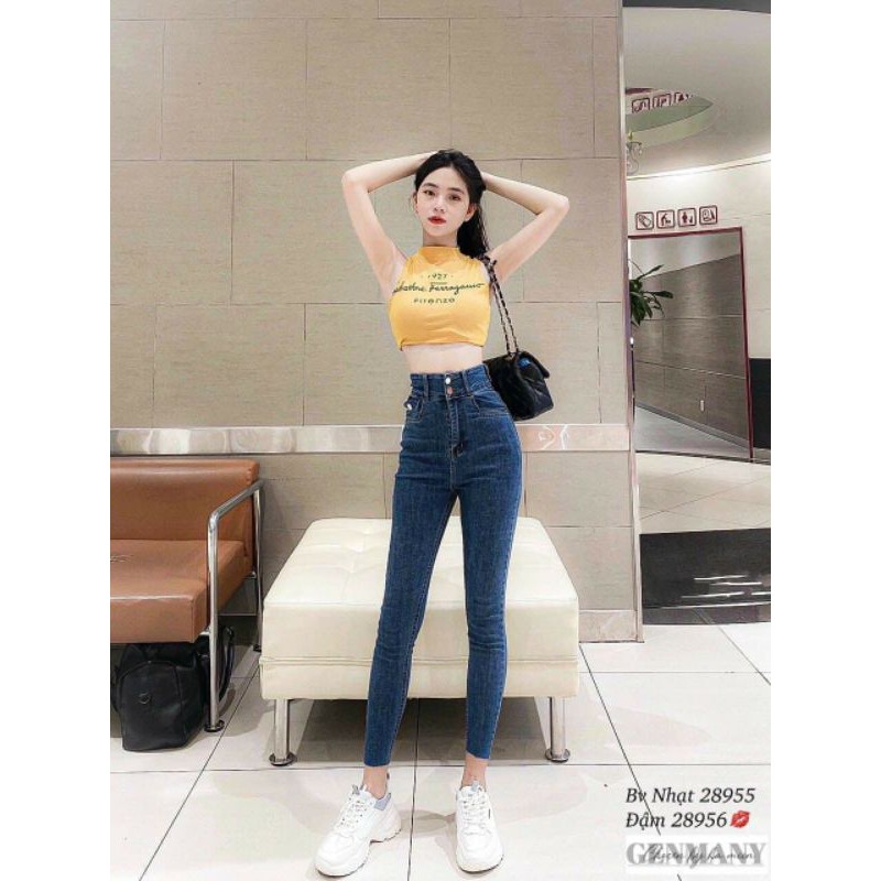 QBN2106 QUẦN JEAN NẮP TÚI 2 KHUY CHO NỮ