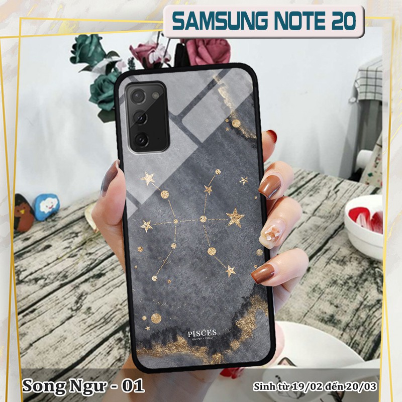 Ốp kính Samsung Galaxy Note 20 in cung hoàng đạo