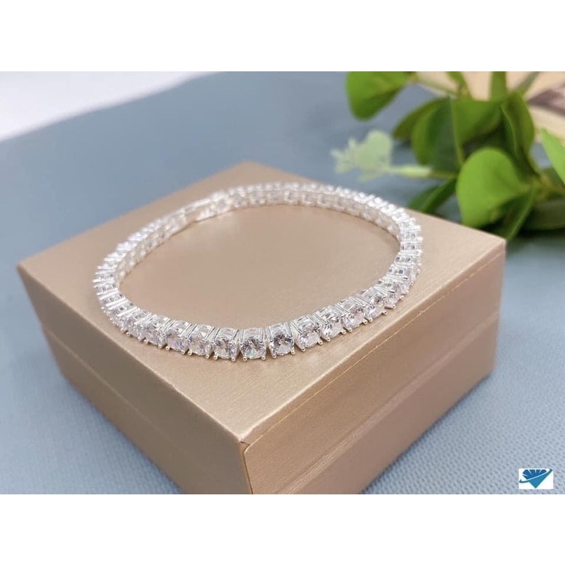 Lắc tay Full đá cho nữ chất liệu bạc nguyên chất